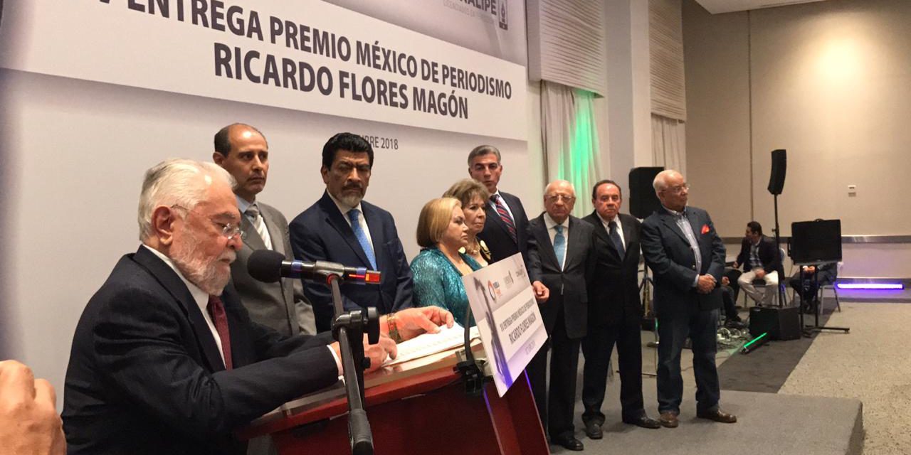 ENTREGA FAPERMEX EL PREMIO MÉXICO DE PERIODISMO “RICARDO FLORES MAGÓN” 2018.