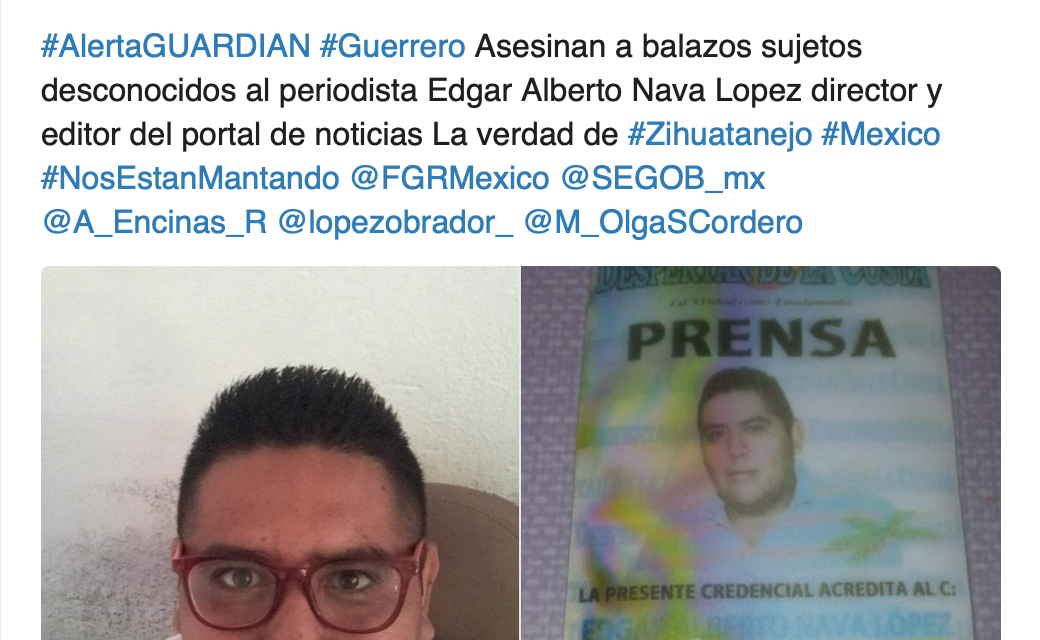 ASESINAN AL PERIODISTA GUERRERENSE EDGAR ALBERTO NAVA