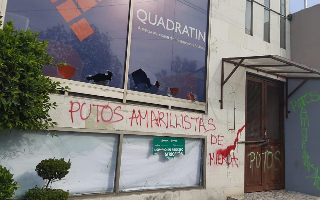 VANDALIZAN OFICINAS DE AGENCIA QUADRATIN EN EDOMOEX